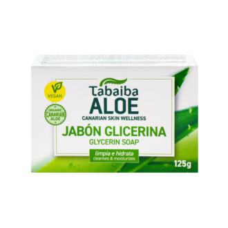 Jabón de glicerina con aloe vera canario Tabaibaloe 125 g para higiene diaria
